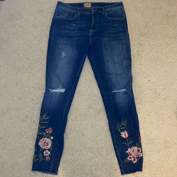 Driftwood jeans with rips and floral details - Picture 1 of 1
